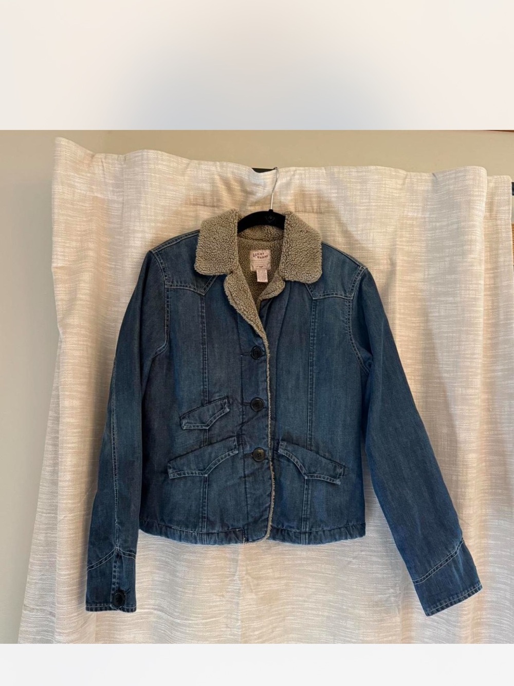 Lucky Denim Sherpa Collar Jacket - Blue
